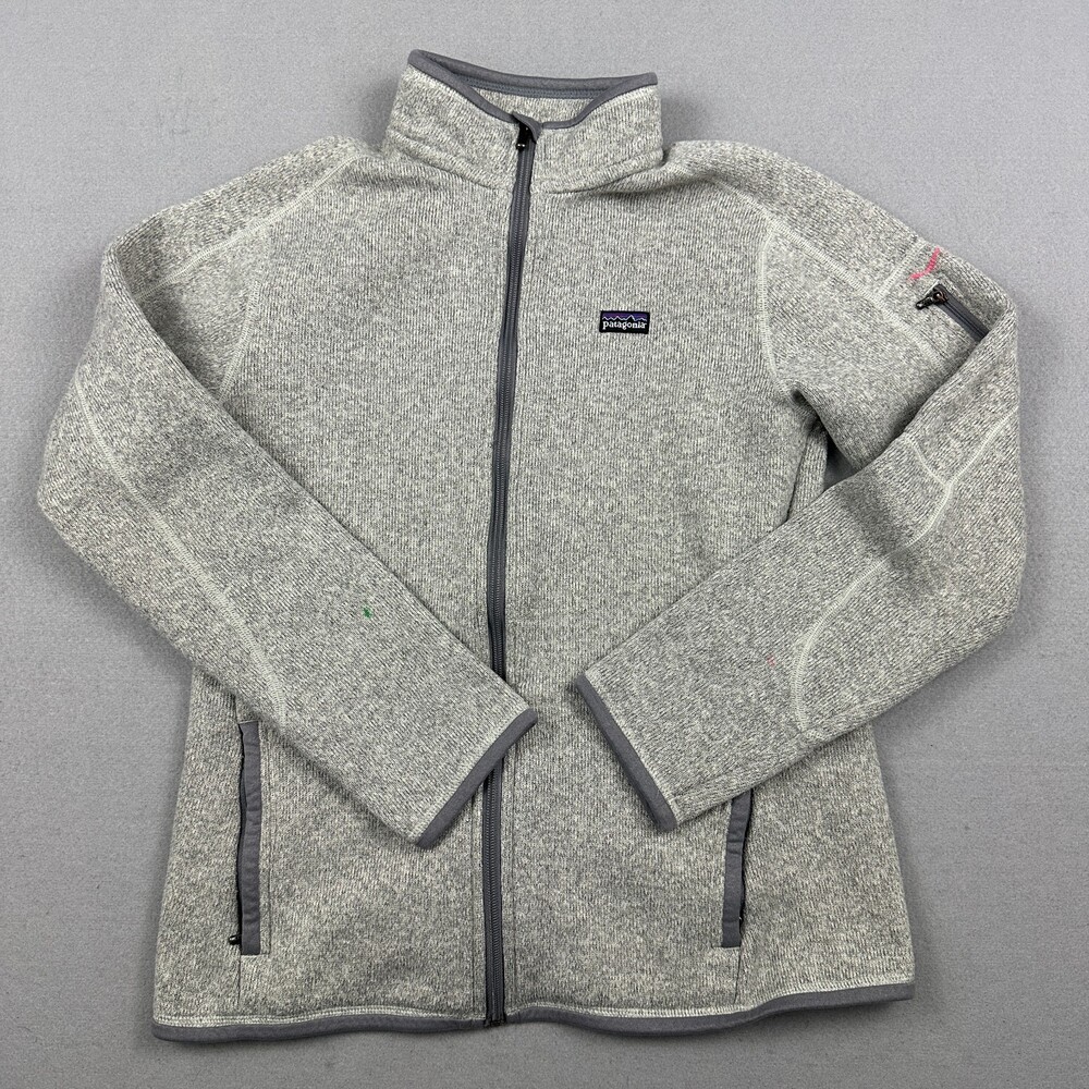 Patagonia Jacket Women Medium Gray Better Sweater Zip Fleece Hiking Outdoor M *